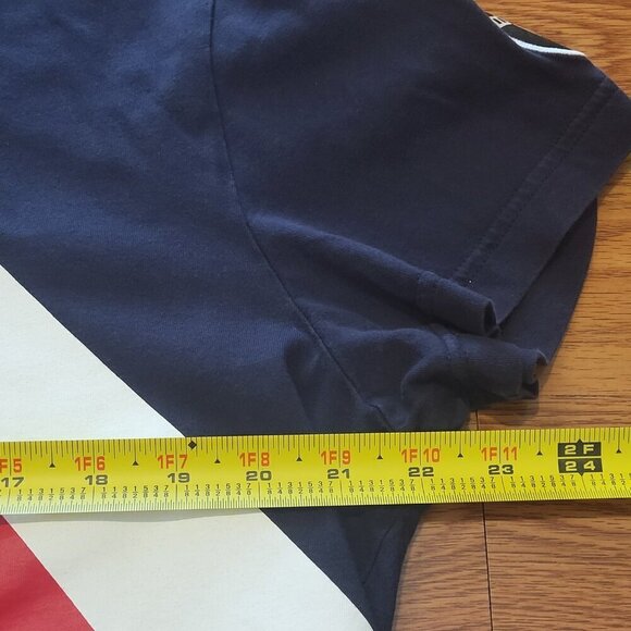 Puma BMW Motorsport T-Shirt Men's Size Large Navy Blue Stripes Crew Neck - Picture 11 of 14